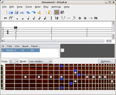 Virtual fretboard