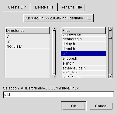 File open dialog